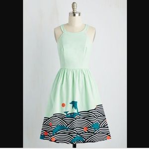 Mint green dolphin dress